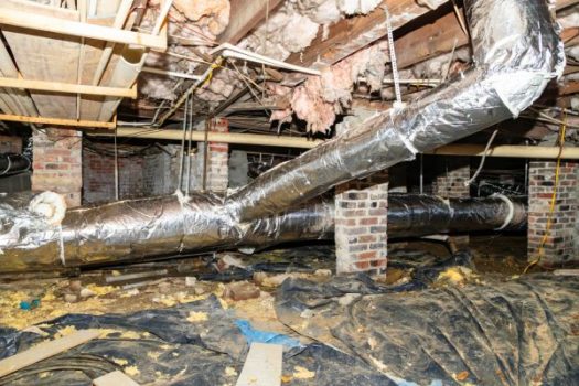 Crawl space under house